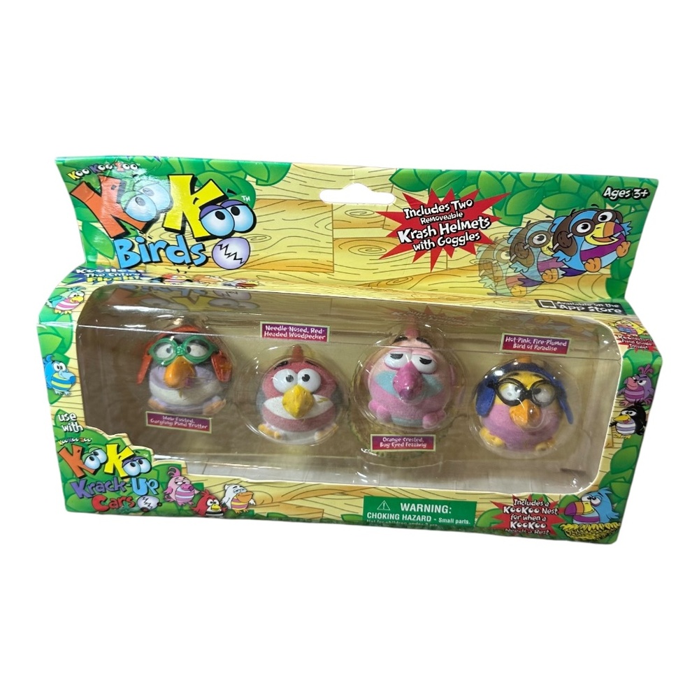 Koo Koo Zoo Birds 4pck Pond Trotter, Woodpecker, Frezzwig Bird of Paradise